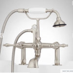 Deck-Mount Telephone Tub Faucet with Lever Handles and Deck Couplers