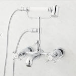  Waterson Wall-Mount Telephone Tub Faucet With Cross Handles - Chrome