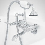 Tub Wall-Mount Telephone Faucet & Hand Shower - Lever Handle
