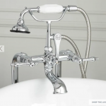 Freestanding Telephone Tub Faucet, Supplies & Valves - Lever Handles