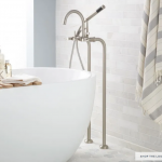 Sebastian Freestanding Tub Faucet and Supplies - Lever Handles 