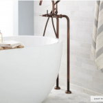 Sebastian Freestanding Tub Faucet and Supplies - Lever Handles 