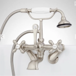 Tub Wall-Mount Telephone Faucet & Hand Shower - Cross Handle