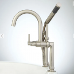 Sebastian Deck-Mount Tub Faucet and Hand Shower - Lever Handles