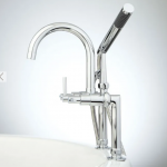 Sebastian Deck-Mount Tub Faucet and Hand Shower - Lever Handles