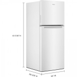 Whirlpool - 11.6 Cu. Ft. Top-Freezer Counter-Depth Refrigerator - White