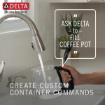Delta  Trinsic VoiceIQ Black Stainless Single Handle Pull-down Touchless Kitchen Faucet with Sprayer Function