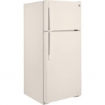 GE - 16.6 Cu. Ft. Top-Freezer Refrigerator - Bisque
