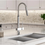 Elkay  Avado Chrome Single Handle Pull-down Kitchen Faucet with Sprayer Function