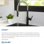 Elkay  Avado Chrome Single Handle Pull-down Kitchen Faucet with Sprayer Function