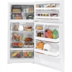 GE - 16.6 Cu. Ft. Top-Freezer Refrigerator - White