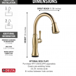 Delta  Cassidy Touch2O Lumicoat Champagne Bronze Single Handle Pull-down Touch Kitchen Faucet with Sprayer Function