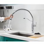 KOHLER  Tournant Vibrant Polished Nickel Single Handle Pull-down Kitchen Faucet with Sprayer Function
