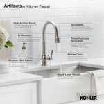 KOHLER  Artifacts Oil-Rubbed Bronze Single Handle Pull-down Kitchen Faucet with Sprayer Function