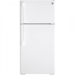 GE - 15.6 Cu. Ft. Top-Freezer Refrigerator - White