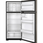 GE - 17.5 Cu. Ft. Top-Freezer Refrigerator - Silver