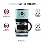 Haden  Heritage 12-Cup Turquoise Residential Drip Coffee Maker