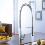 GROHE  K7 Starlight Chrome Single Handle Deck-mount Pre-rinse Kitchen Faucet