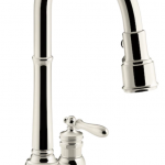 KOHLER  Artifacts Vibrant Polished Nickel Single Handle Pull-down Kitchen Faucet with Sprayer Function