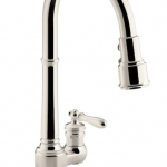 KOHLER  Artifacts Vibrant Polished Nickel Single Handle Pull-down Kitchen Faucet with Sprayer Function