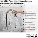 KOHLER  Graze Matte Black Single Handle Pull-down Touchless Kitchen Faucet with Sprayer Function