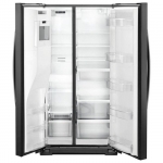 Whirlpool - 20.6 Cu. Ft. Side-by-Side Counter-Depth Refrigerator - Black