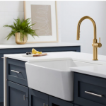 KOHLER  Vibrant Brushed Moderne Brass Single Handle Pull-down Touchless Kitchen Faucet with Sprayer Function