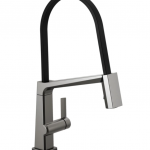 Delta  Pivotal Black Stainless Single Handle Pull-out Touch Kitchen Faucet with Sprayer Function