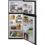 GE - 11.6 Cu. Ft. Top-Freezer Refrigerator - Stainless steel