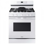 Samsung - 6.0 cu. ft. Freestanding Gas Range with WiFi, No-Preheat Air Fry & Convection - White