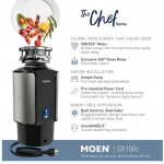 Moen  Chef Corded 1-HP Continuous Feed Noise Insulation Garbage Disposal