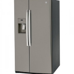 GE - 25.3 Cu. Ft. Side-by-Side Refrigerator with External Ice & Water Dispenser - Slate