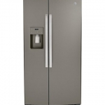 GE - 25.3 Cu. Ft. Side-by-Side Refrigerator with External Ice & Water Dispenser - Slate
