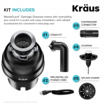 Kraus  WasteGuard Corded 1-HP Continuous Feed Noise Insulation Garbage Disposal