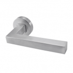 Linnea 304 Grade Stainless Steel LL90 Privacy Door Lever Set with Small Round Rose