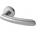 Linnea 304 Grade Stainless Steel LL20 Privacy Door Lever Set with Small Round Rose
