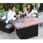 Mr. Bar-B-Q - Americana Fire Pit - Black