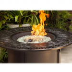 Fire Sense - Longpoint Round Aluminum LPG Fire Pit - Antique Bronze