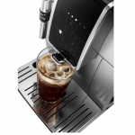 De'Longhi - Dinamica TrueBrew Over Ice Fully Automatic Coffee and Espresso Machine, with Premium Adjustable Frother - Chrome and Black