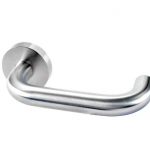 Linnea 304 Grade Stainless Steel LL1 Privacy Door Lever Set with Small Round Rose