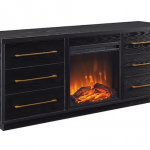 Camden&Wells - Greer Log Fireplace TV Stand for Most TVs up to 65