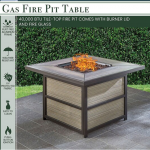 Hanover - Monaco 5-Piece Fire Pit Chat Set with Gas Fire Pit Coffee Table - Tan Sling/Tile