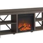 Camden&Wells - Sawyer Log Fireplace TV Stand for Most TVs up to 65