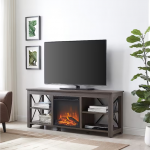 Camden&Wells - Sawyer Log Fireplace TV Stand for Most TVs up to 65