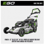 EGO Power+ Select Cut LM2150SP 21 in. 56 V Battery Self-Propelled Lawn Mower Tool Only
