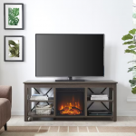 Camden&Wells - Sawyer Log Fireplace TV Stand for Most TVs up to 65