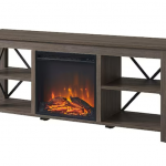 Camden&Wells - Sawyer Log Fireplace TV Stand for Most TVs up to 65