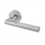 Linnea Linnea 304 Grade Stainless Steel LL148 Privacy Door Lever Set with Small Round Rose