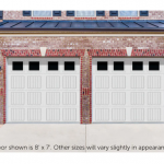 Wayne Dalton  Classic Steel Model 8000 8-ft x 7-ft White Single Garage Door with Windows