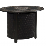 Fire Sense - James Oval Aluminum LPG Fire Pit - Antique Bronze